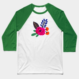 Bold boho flower blooms Baseball T-Shirt